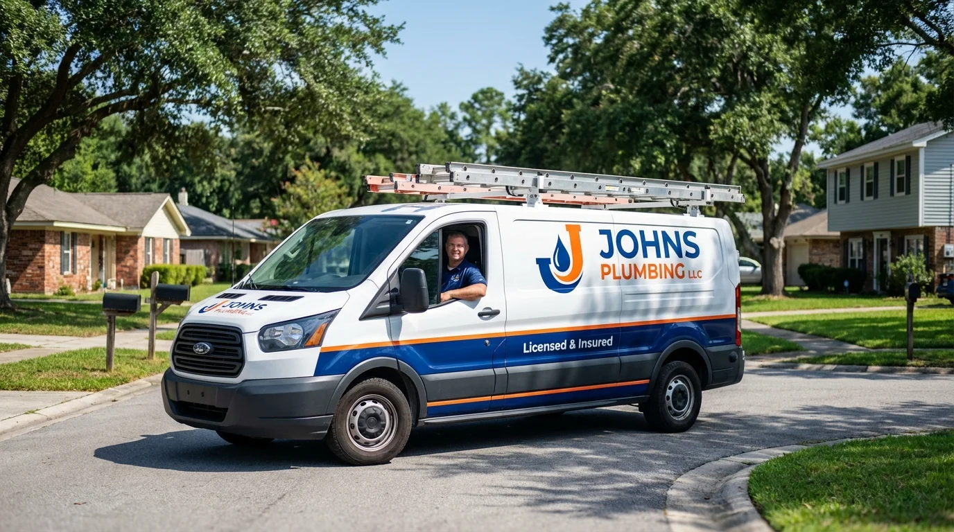 Johns Plumbing LLC service van in Union, KY